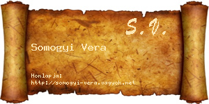 Somogyi Vera névjegykártya