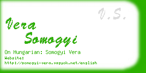 vera somogyi business card